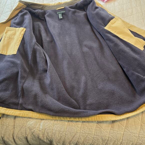 Royal Robbins Coat Men's XL Tan Canvas Fleece Lined Chore Outdoors Field Casual - Picture 8 of 11